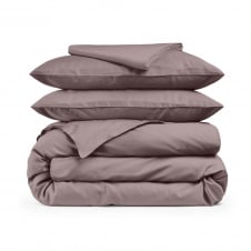 Євро постільна білизна сатин AURORA Cosas Баклажан 200х220 см