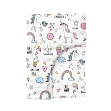 Простынь на резинке в детскую кроватку 60х120 см UNICORN SWEET COSAS