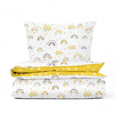 Дитячий комплект без простирадла COSAS RAINBOWS Ранфорс 110х140 см Жовтий