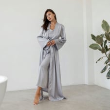 Женский халат COSAS Silky Cloud L-XL Серый