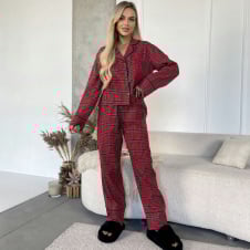 Піжама жіноча COSAS Scottish S-M Різнокольоровий (188Scottish_red_SM)