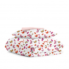 Подростковая постель с простыней на резинке BUTTERFLY CS3 COSAS Красный 155х215 см