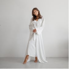 Женский халат COSAS Silky Cloud L-XL Белый