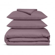 Полуторна постіль сатин з простирадлом на резинці GRAPE Cosas Лаванда 160х220 см