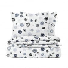 Евро постель без простыни Yarn Balls COSAS серый 200х220 см