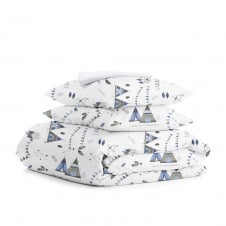 Євро постільна білизна Dream White Wigwam COSAS Блакитний 200х220 см