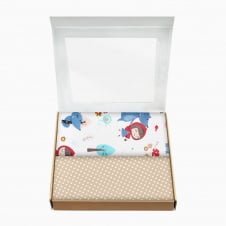 Набір пелюшок COSAS STARS & RED RIDING HOOD Бязь 80х100 см 2 шт Рожевий