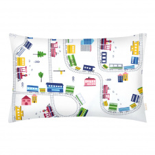 Дитяча наволочка COSAS RAILWAY Ранфорс 40х60 см Блакитний