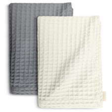 Вафельные полотенца COSAS Luna Greek Waffle Графитово-молочный 2 шт