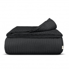 Плед-покрывало косичка COSAS 200х220 см Panther Knitted Braid Черный