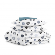 Євро постільна білизна Yarn Balls CS2 COSAS сірий 200х220 см