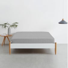 Простынь на резинке COSAS GREY DOTS Ранфорс 180х200х20 см Серый