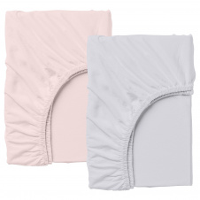 Набор Простыня на резинке COSAS GREY / PUDRA Ранфорс 90х200х20 см 2 шт.