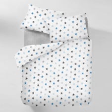 Євро простирадло COSAS GREY DOTSS Ранфорс 220х240 см Сірий