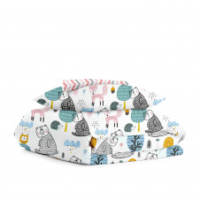 Підлітковий комплект на резинці COSAS FOREST ANIMAL Ранфорс 155х215 см Різнокольоровий