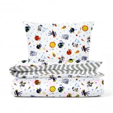 Підлітковий комплект без простирадла COSAS ASTRONAUT Ранфорс 155х215 см Білий
