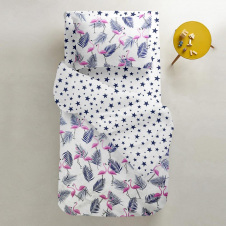 Простирадло півтораспальне COSAS STARS Ранфорс 155х240 см Синій