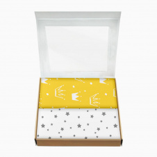 Набір пелюшок COSAS Y&G CROWN Бязь 80х100 см 2 шт Жовтий