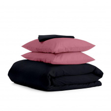 Семейный комплект постельного белья Black CS1 COSAS розовый 2х160х220 см