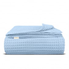 Плед-покривало вафельне COSAS 160х230 см Cloud Greek Waffle Небесний