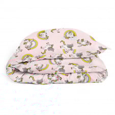 Пододеяльник детский 110х140 см RAINBOW UNICORN COSAS розовый
