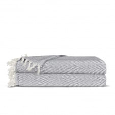 Плед бавовняний COSAS TWISTY 200х230 см CS1 Сірий