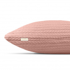 Наволочка COSAS Sakura Knitted Braid 45х45 см Рожевий