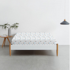 Простирадло на резинці COSAS GREY STARS Ранфорс 90х200х20 см Блакитний