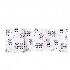 Бортики на кроватку COSAS ROSE PANDA Ранфорс 30х180 см Розовый