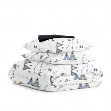 Полуторная постель с простыней на резинке Dream Wigwam CS3 COSAS Голубой 160х220 см