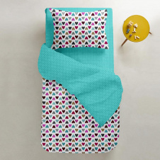 Детская простыня COSAS MINT DOTS Ранфорс 60х120х12 см Мятный