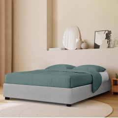 Ліжко двоспальне COSAS Mango Rocky 180х200 см Сірий Петрове