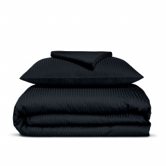 Підліткова постіль сатин з простирадлом на гумці ONYX CS1 Cosas чорний 160х220 см Петрове