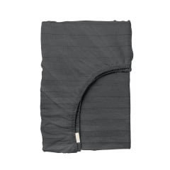 Подростковая постель сатин с простыней на резинке LAVA Cosas Графит 160х220 см Гайсин