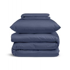 Подростковая постель сатин с простыней на резинке INDIGO Cosas Сапфир 160х220 см Первомайск