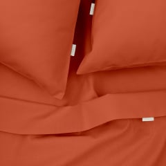 Сімейний комплект на резинці COSAS ORANGE Ранфорс 2х160х220 см Помаранчевий Первомайськ