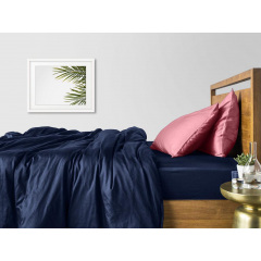 Сімейний комплект постільної білизни Dark Blue CS3 COSAS рожевий 2х160х220 см Гуляйполе