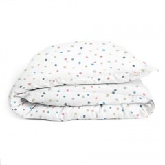 Півтораспальна підковдра COSAS MULTICOLOR BLOTS Ранфорс 160х220 см Білий Братське