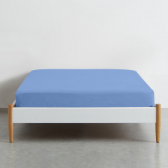 Евро постель с простыней на резинке GEMSTONES CS6 Cosas голубой 200х220 см Днепрорудное