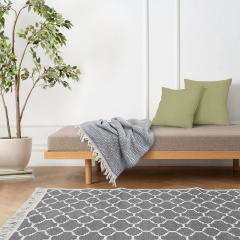 Плед бавовняний COSAS RHOMB 200х230 см CS6 Графіт Київ