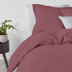 Євро постіль з простирадлом на гумці BLUEBERRY CS6 COSAS Сливовий 200х220 см Балаклія