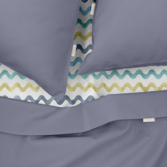 Евро постельное белье Stormy CS7 COSAS Стальной 200х220 см Михайловка