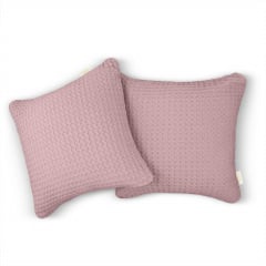 Наволочка COSAS Sakura Greek Waffle 50х50 см Рожевий Ясногородка