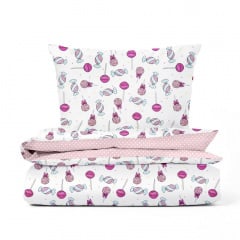 Детский комплект без простыни COSAS LOLLIPOPS Ранфорс 110х140 см Розовый Александрия