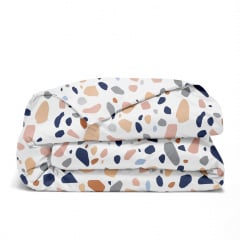 Євро постіль з простирадлом на гумці GEMSTONES CS5 Cosas бежевий 200х220 см Кам'янське