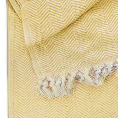 Плед бавовняний COSAS TWISTY 200х230 см CS2 Жовтий Березне