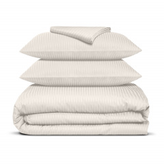 Полуторна постільна білизна сатин ALMOND Cosas Кремовий 160х220 см Камінь-Каширський