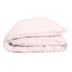 Підліткова постіль з простирадлом на гумці MINI DOTS CS15 COSAS рожевий 160х220 см Пологи