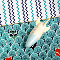 Детский пододеяльник COSAS WOOD BEAR CS1 Ранфорс 110х140 см Мятный Гуляйполе