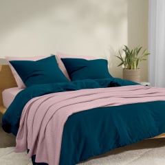 Плед-покривало косичка COSAS 240х260 см Petal Knitted Braid Пудровий Новомиколаївка